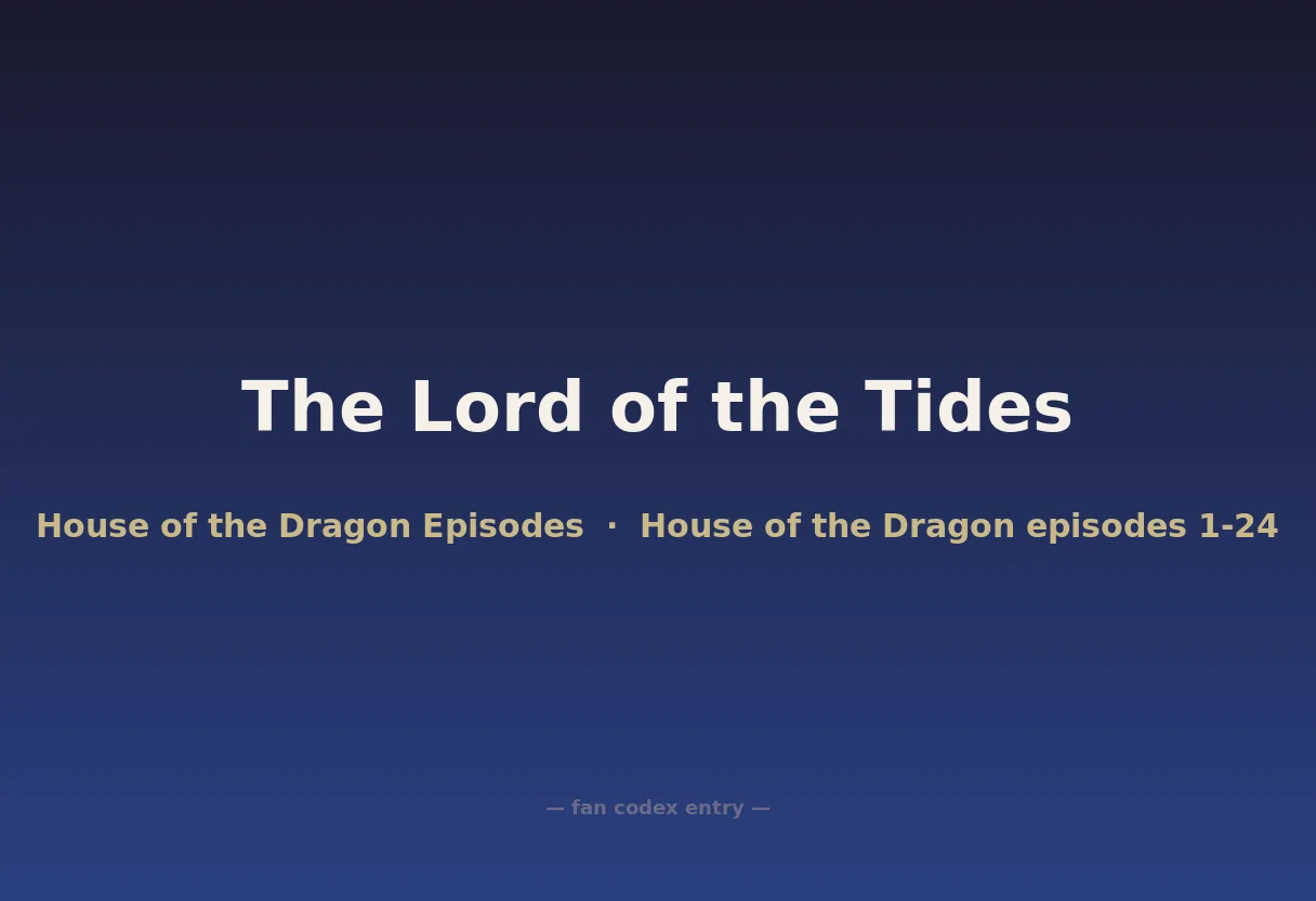 The Lord of the Tides
